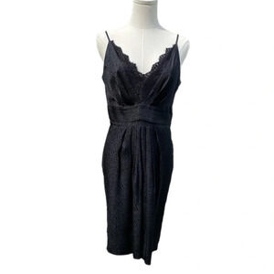 Kenar 100% silk dress with lace front detailing size 6